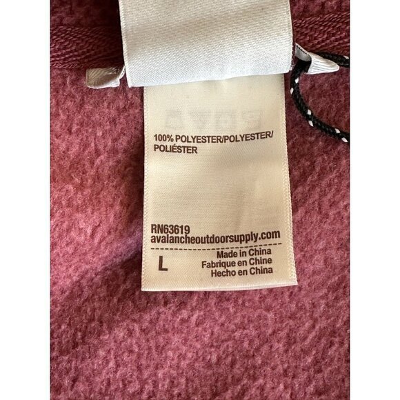 Avalanche Burgundy Full Zip Mock Neck Long Sleeve Jacket w/Pockets Women's Sz L - Picture 11 of 12